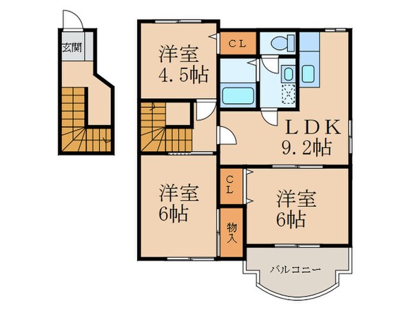 チェリー吉田の物件間取画像